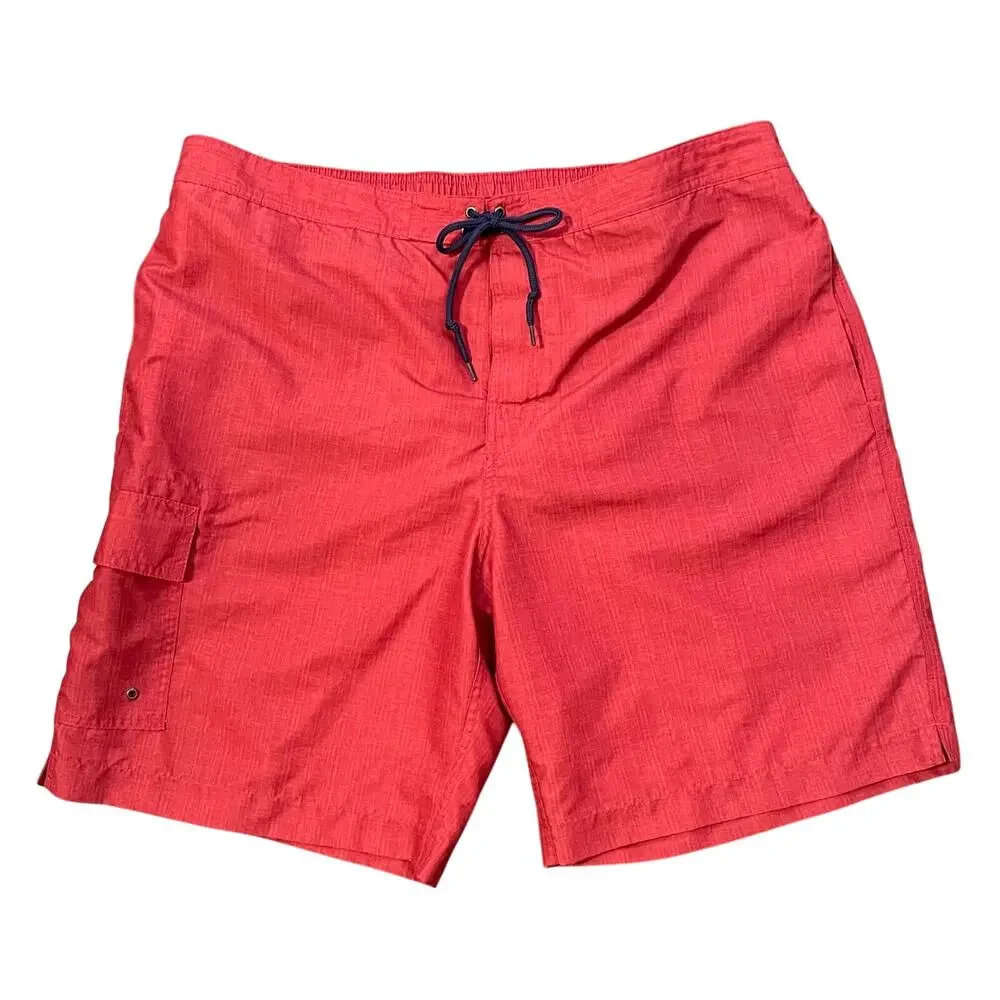 Chaps Men’s Swim Trunks Board Shorts Drawcord Waist Size XXL Red
